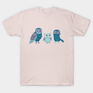 Trio of Owls - cute owls by Cecca Designs T-Shirt